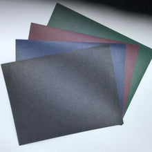 Load image into Gallery viewer, A range of cover colors to suit a range of needs. Standard colors include black, navy blue, maroon, and hunter green. Covers are made of thick 17pt heavy duty cardstock with a kidskin leathergrain/leatherette finish that looks professional.
